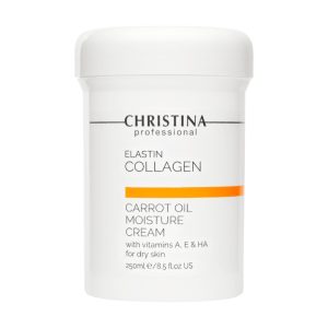 Elastin Collagen Carrot Oil Moisture Cream with Vitamins A, E & HA for Dry Skin 250ml